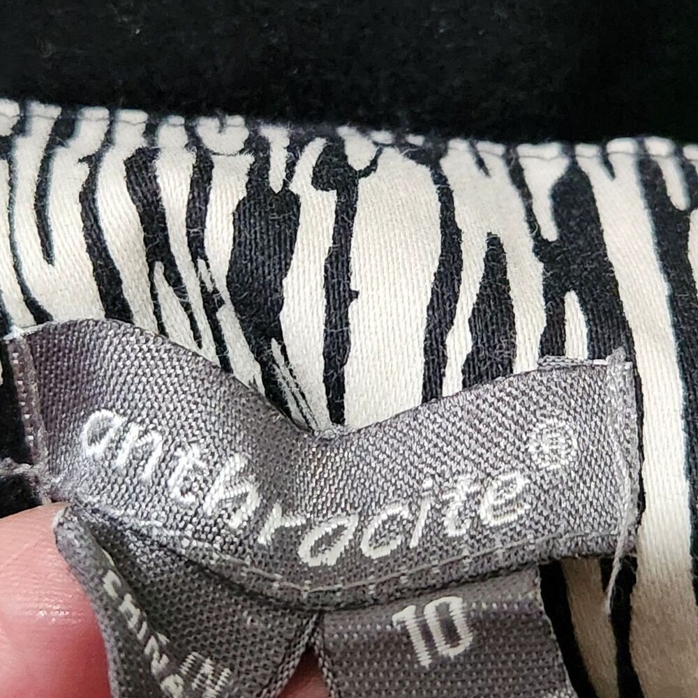 Anthrocite Blazer Size 10 White And Black Lined Green One Front Button. - Picture 10 of 12